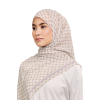 Geometria Ellipse Printed Chiffon Scarf in Oat Milk